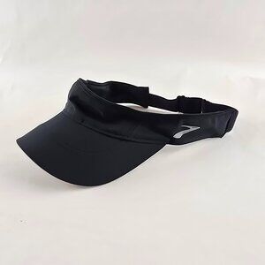 Brooks Running Visor Unisex One Size Black Adjustable Lightweight Sport Cap